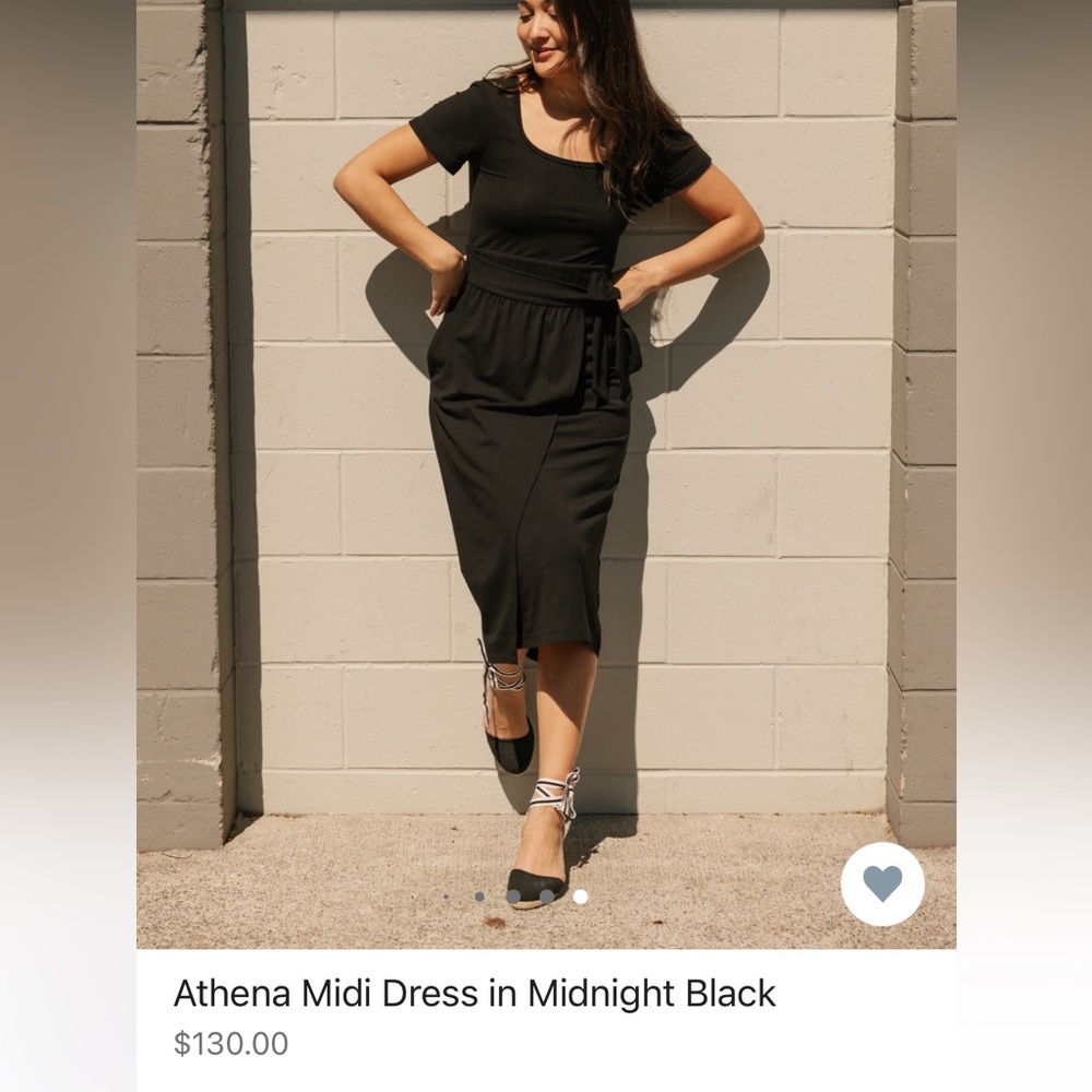 Smash + Tess Athena Midi Dress in Black